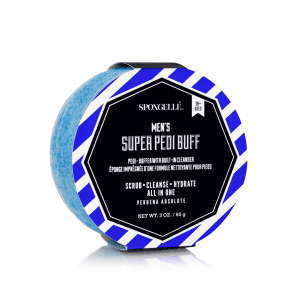 Spongelle Mens Super Pedi Infused Buffer - Verbena Absolute (30+ Washes) 85g