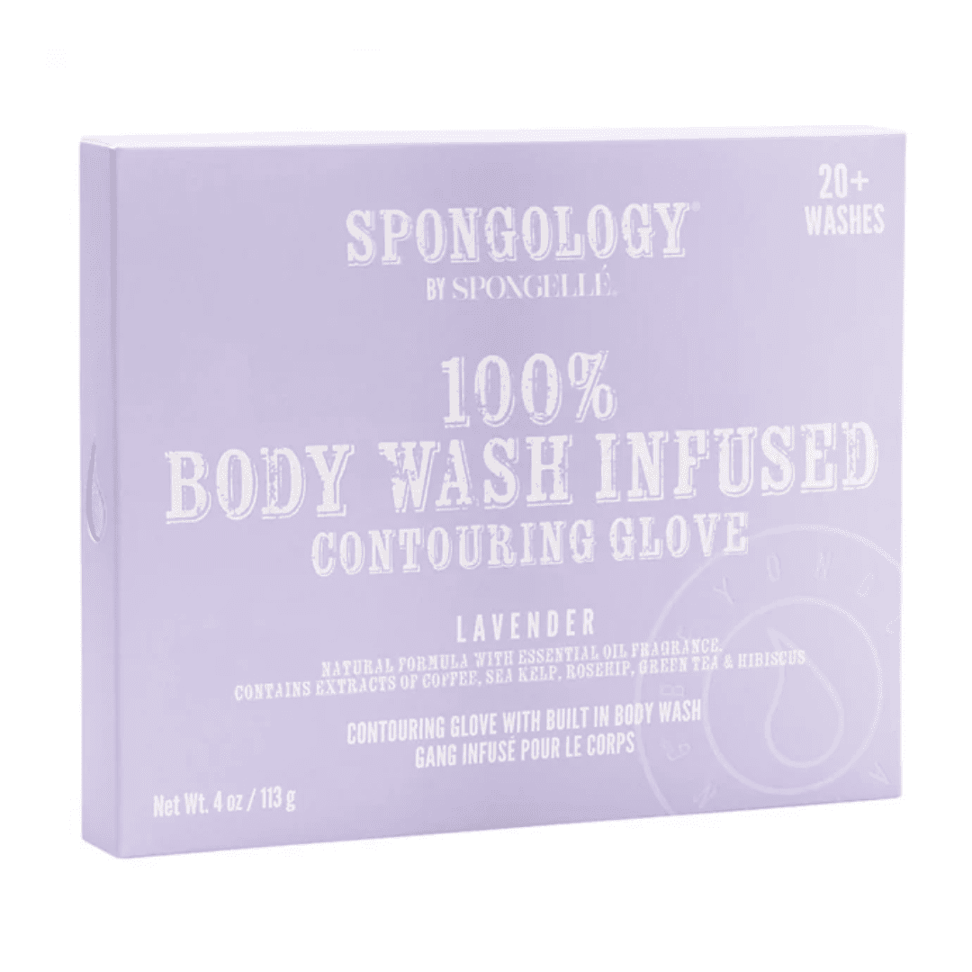 Spongology Body Wash Infused Contouring Glove Lavender