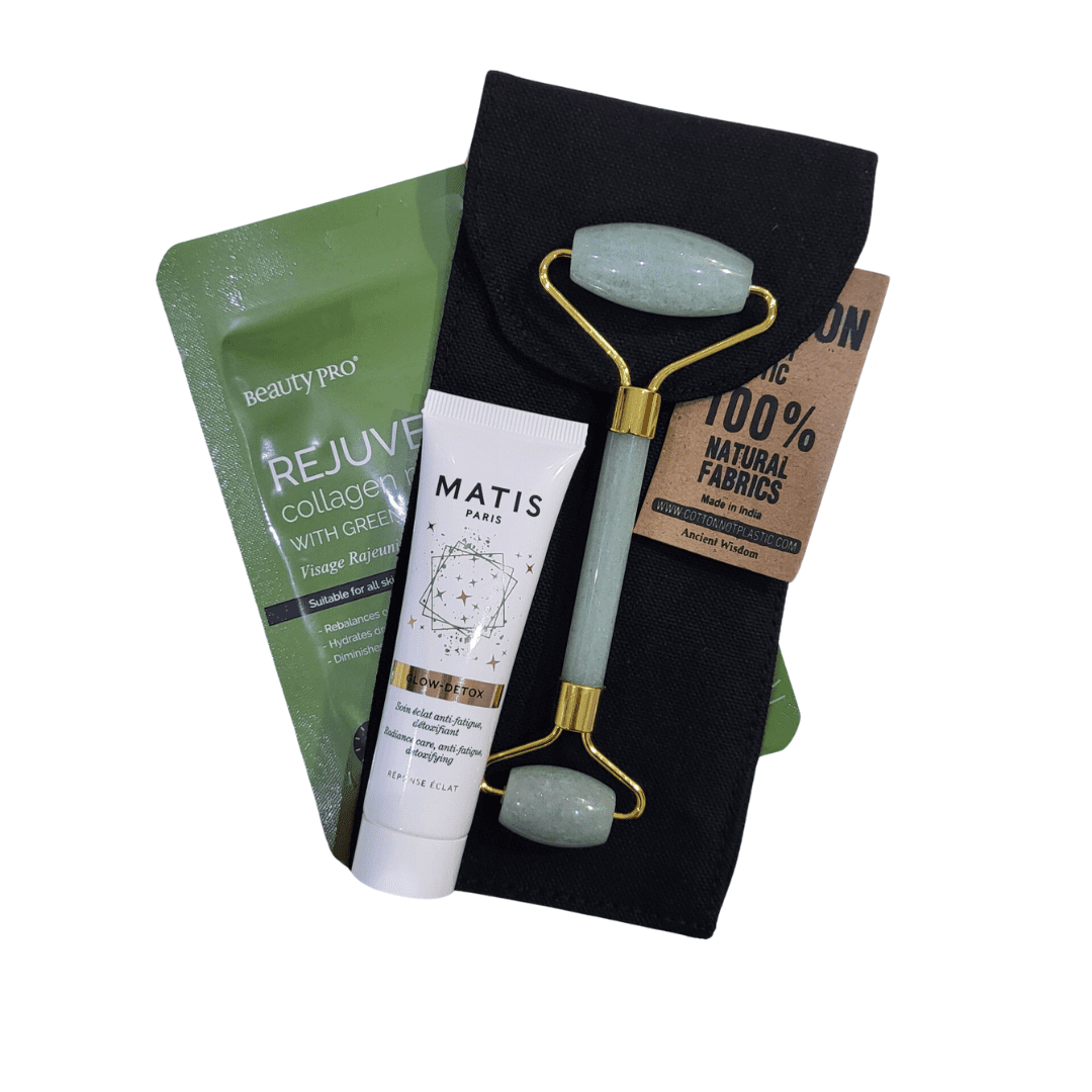 Gemstone Face Roller – Jade & Sheet Mask