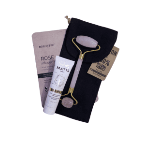 Gemstone Face Roller - Rose Quartz & Sheet Mask
